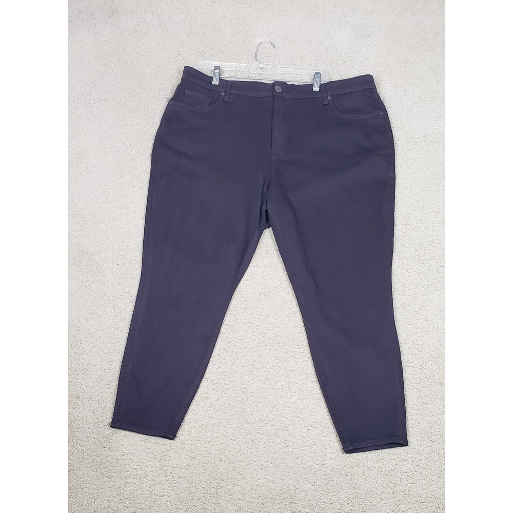 Kut from the Kloth Purple High Rise Ankle Skinny Pants‎ Mens 20W Cotton Blend